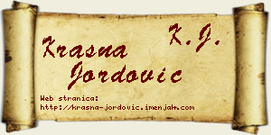 Krasna Jordović vizit kartica